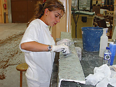   Proceso de elaboración de estuco mármol