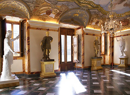 Vista interna do primeiro andar do Palácio de La Granja