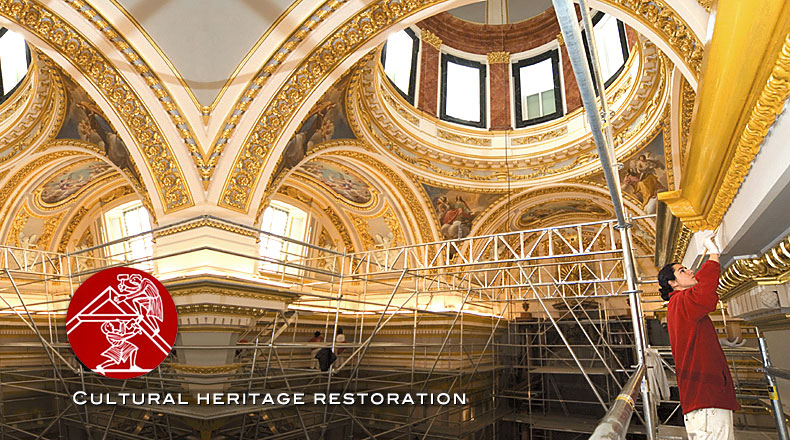 Cultural heritage restoration - Collegiate Church of La Granja Palace