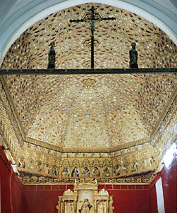 Techumbre mudéjar, siglo XV, de la Iglesia del Monasterio de Sta. Clara de Tordesillas