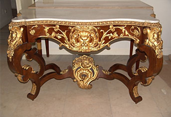 Mobiliario de la zona residencial del Palacio de Aranjuez