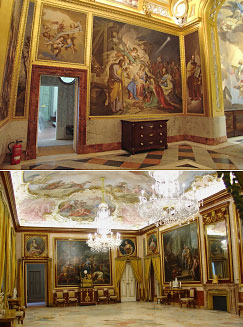 Salones de la planta principal del Palacio de Aranjuez