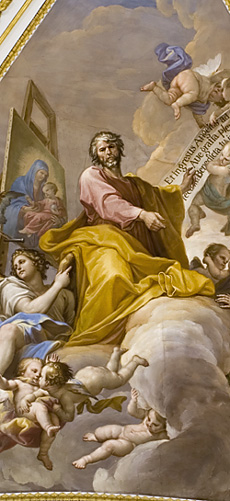 Pintura mural do pintor Bayeu, no Palácio de Aranjuez